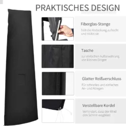 Outsunny Sonnenschirm Schutzhülle Für Sonnenshirm Bis Ø400 Cm Abdeckung Schirmschutzhaube Mit Reißverschluss, Tasche Stab Oxfordstoff Schwarz 200 X 50/80 Cm 11 Outsunny Sonnenschirm Schutzhülle Für Sonnenshirm Bis Ø400 Cm Abdeckung Schirmschutzhaube Mit Reißverschluss, Tasche Stab Oxfordstoff Schwarz 200 X 50/80 Cm -Stil Beet Verkaufsgeschäft e7bc3cd40e815ec68fe2d0a8722e703f