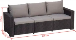 Allibert California Sofa 3, Anthrazit -Stil Beet Verkaufsgeschäft e83d082c514c952edf51e009c910b65a