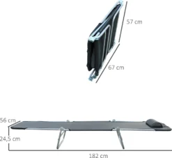 Outsunny Sonnenliege Gartenliege Relaxliege Bäderliege Zweibeinliege 4 Farben (Schwarz) -Stil Beet Verkaufsgeschäft e9edbe3460e116efb945a2757f539ec8