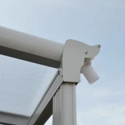 HOME DELUXE - Terrassenüberdachung 618 X 303 X 226 / 278 Cm Weiß Terrassendach Überdachung Carport -Stil Beet Verkaufsgeschäft ebb6c168f6c83cd6e1ffa282544eafc6