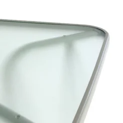 VCM Bistrotisch Gartentisch Balkontisch Rahmen Grau 110 Cm Eckig Mit Glasplatte -Stil Beet Verkaufsgeschäft ec0f6d2859830896bbcb7042a40b4d15