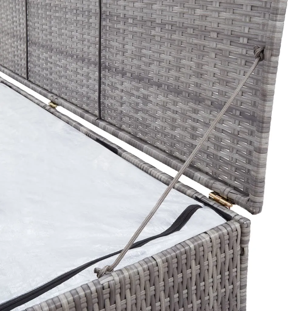 VidaXL Gartenbox Grau 150x50x60 Cm Poly Rattan 6 VidaXL Gartenbox Grau 150x50x60 Cm Poly Rattan - Image 6