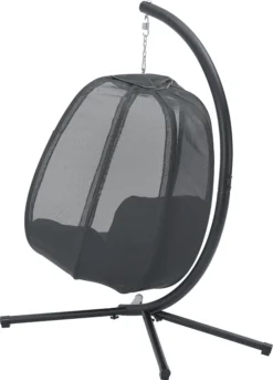 Hängesessel Abegondo Mit Gestell Und Kissen Indoor Outdoor Max. 120 Kg Hängekorb Hängestuhl Für Innen- Und Außen Stahlgestell Dunkelgrau -Stil Beet Verkaufsgeschäft ed305bc69e57cbd66bd184b881a9b80d