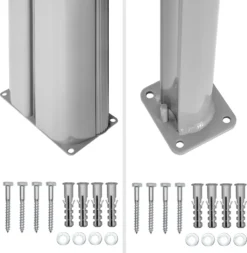 Tectake Aluminium Doppel Seitenmarkise Ausziehbar Mit Aufrollmechanismus - 200 X 600 Cm, Grau -Stil Beet Verkaufsgeschäft ed4cab4e9f331492fbf071d478fb28ed