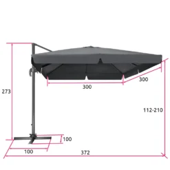 Tectake Sonnenschirm Ampelschirm 424cm Mit Fußpedal - Grau -Stil Beet Verkaufsgeschäft ed62b881cec5c037a3854187349e7c7e