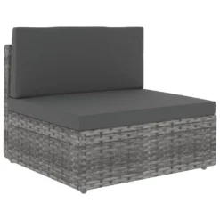 VidaXL Modulares 3-Sitzer-Sofa Poly Rattan Grau -Stil Beet Verkaufsgeschäft ed73c8567233029622c3ed586ef20778