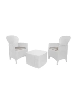 Gartenset Mit Kissen, 2 Sesseln Und 1 Outdoor-Container-Tisch, Italy, Weiße Farbe -Stil Beet Verkaufsgeschäft ed7f941802608c84c13c34701fe1e376