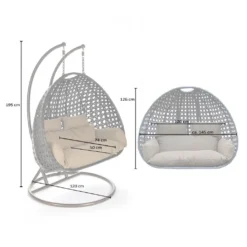 HOME DELUXE - Polyrattan Hängesessel TWIN Grau - Komplett Inkl. Regenabdeckung Hängestuhl Hängekorb Gartenliege 23 HOME DELUXE - Polyrattan Hängesessel TWIN Grau - Komplett Inkl. Regenabdeckung Hängestuhl Hängekorb Gartenliege -Stil Beet Verkaufsgeschäft ef89463b56a2964668594fd5f3526347