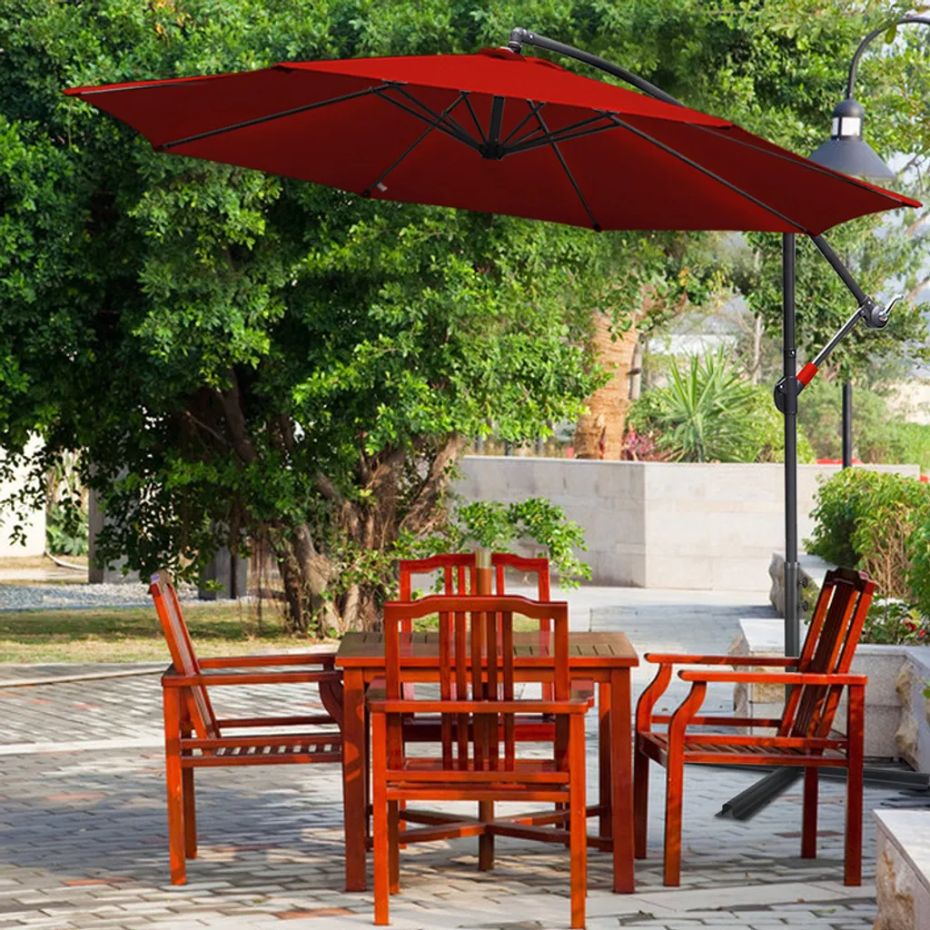 Lospitch 3m Sonnenschirm Ampelschirm Gartenschirm Terrassen UV40+ Marktschirm,Rot,3m 7 Lospitch 3m Sonnenschirm Ampelschirm Gartenschirm Terrassen UV40+ Marktschirm,Rot,3m - Image 7
