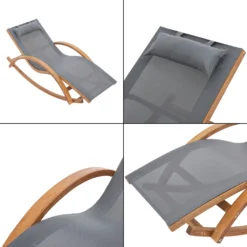 Schaukelliege Iasmos 167 X 71 X 73 Cm Liegestuhl Mit Kopfkissen Und Armlehnen Schaukelstuhl Relaxliege Liege Lärchenholz Dunkelgrau -Stil Beet Verkaufsgeschäft f14bef763890e221d8f7419e5c022b7b