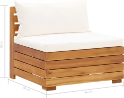 VidaXL Modular-Mittelsofa 1 Stk. Mit Auflagen Massivholz Akazie -Stil Beet Verkaufsgeschäft f20a161fba5ff64d9cfa507957ea5109