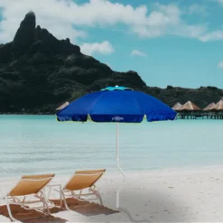 ERMES Sonnen/Strandschirm GiraFacile Mit UV-Schutz Ø 200 X H 190 Cm, Farbe Blau, Gewicht: 2,4 Kg, Patentierte Struktur Girafacile, Windfester Schutz, Zertifikation: UPF 158 -Stil Beet Verkaufsgeschäft f2a8ef9e66af270008e066fb75c6594b