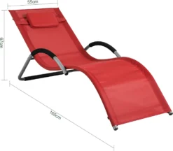 SoBuy OGS38-R Sonnenliege Gartenliege Relaxstuhl Liegestuhl Mit Kopfkissen Rot BHT Ca: 55x67x165cm 11 SoBuy OGS38-R Sonnenliege Gartenliege Relaxstuhl Liegestuhl Mit Kopfkissen Rot BHT Ca: 55x67x165cm -Stil Beet Verkaufsgeschäft f3ff92f7a3c4c14677ba0becc7b66035