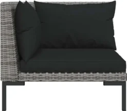 VidaXL 5-tlg. Garten-Lounge-Set Mit Kissen Poly Rattan Dunkelgrau -Stil Beet Verkaufsgeschäft f424dda3f773623ac477f36a8d6de886