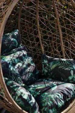 Hängesessel Kissen, Polster Für Polyrattan / Rattan Hängeschaukel, Hängekorb, Schaukel Korb, Rückenkissen - Schwarz Mit Grünen Blättern 11 Hängesessel Kissen, Polster Für Polyrattan / Rattan Hängeschaukel, Hängekorb, Schaukel Korb, Rückenkissen - Schwarz Mit Grünen Blättern -Stil Beet Verkaufsgeschäft f63634cc3652ac3a5c47cd51194b188b