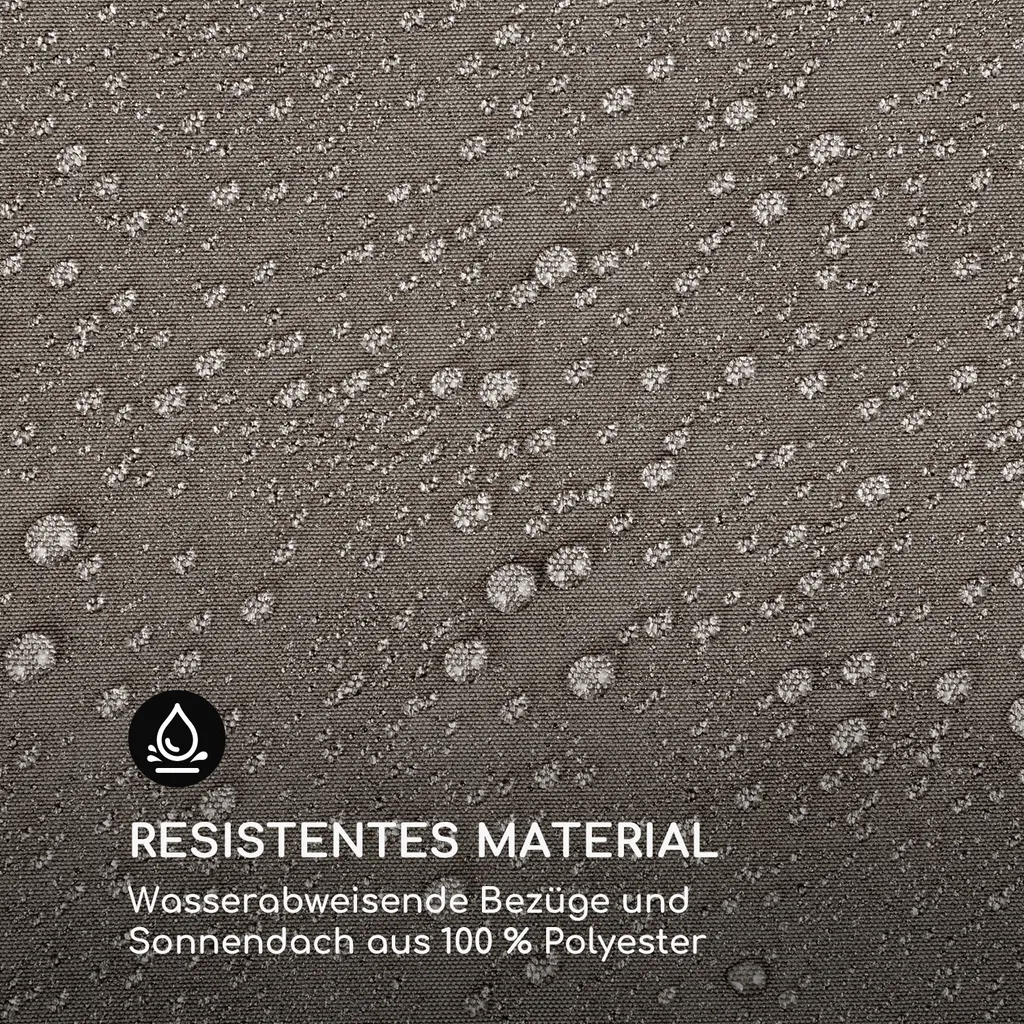 Blumfeldt Sonnenliegen Für 2 Personen, Liege Für Den Garten & Terrasse, Große Sonneninsel Outdoor, Doppelliege Mit Verstellbarer Rückenlehne, Sonnenliege Mit Dach, Liegeinsel Wasserfest, Garten Möbel 9 Blumfeldt Sonnenliegen Für 2 Personen, Liege Für Den Garten & Terrasse, Große Sonneninsel Outdoor, Doppelliege Mit Verstellbarer Rückenlehne, Sonnenliege Mit Dach, Liegeinsel Wasserfest, Garten Möbel - Image 9