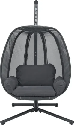 Hängesessel Abegondo Mit Gestell Und Kissen Indoor Outdoor Max. 120 Kg Hängekorb Hängestuhl Für Innen- Und Außen Stahlgestell Dunkelgrau -Stil Beet Verkaufsgeschäft f6c47ecaff019b87fd6cda51e72a2e60