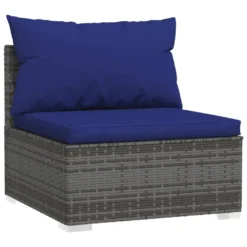 VidaXL 7-tlg. Garten-Lounge-Set Mit Kissen Poly Rattan Grau -Stil Beet Verkaufsgeschäft f782258847f9037fbaa48a327964ba94