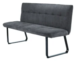 Bank "TALEA" Aus Microfaser In Grau. Abmessungen (BxHxT) 160x92x59 Cm