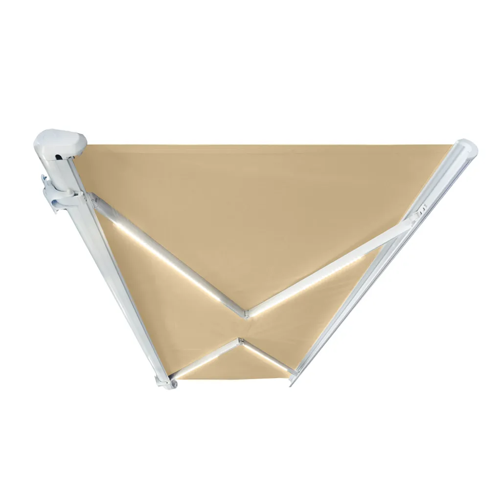 HOME DELUXE - LED Vollkassettenmarkise ELOS 395 X 300 Cm Sandfarben Garten Markisen LED 3 HOME DELUXE - LED Vollkassettenmarkise ELOS 395 X 300 Cm Sandfarben Garten Markisen LED - Image 3