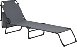 [casa.pro] Sonnenliege [2er Set] Klappbar 190cm Dunkelgrau Mit Dach Relaxliege Stahl -Stil Beet Verkaufsgeschäft f82d65b4dee2d9e4de95620662953aca