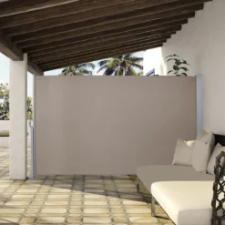 EINFEBEN Seitenmarkise Markisen Ausziehbar 160x300cm Alu Sichtschutz Windschutz Sonnenschutz Seitenrollo Braun -Stil Beet Verkaufsgeschäft f84b2ef055e0f05363d22f649fe34ff7