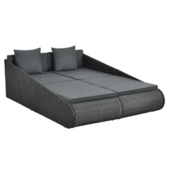 Juskys Polyrattan Sonnenliege Mykonos – XXL Outdoor Doppelliege Mit Polster Kissen In Grau Waschbar – Für Garten & Balkon – Gartenliege Sonneninsel -Stil Beet Verkaufsgeschäft f8a0d756b8dd27932ecd2d8a4f86dfc0