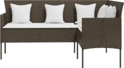 VidaXL Sofa In L-Form Mit Kissen Poly Rattan Braun 10 VidaXL Sofa In L-Form Mit Kissen Poly Rattan Braun -Stil Beet Verkaufsgeschäft f8d17fadef6e07580912d84c5674c84d