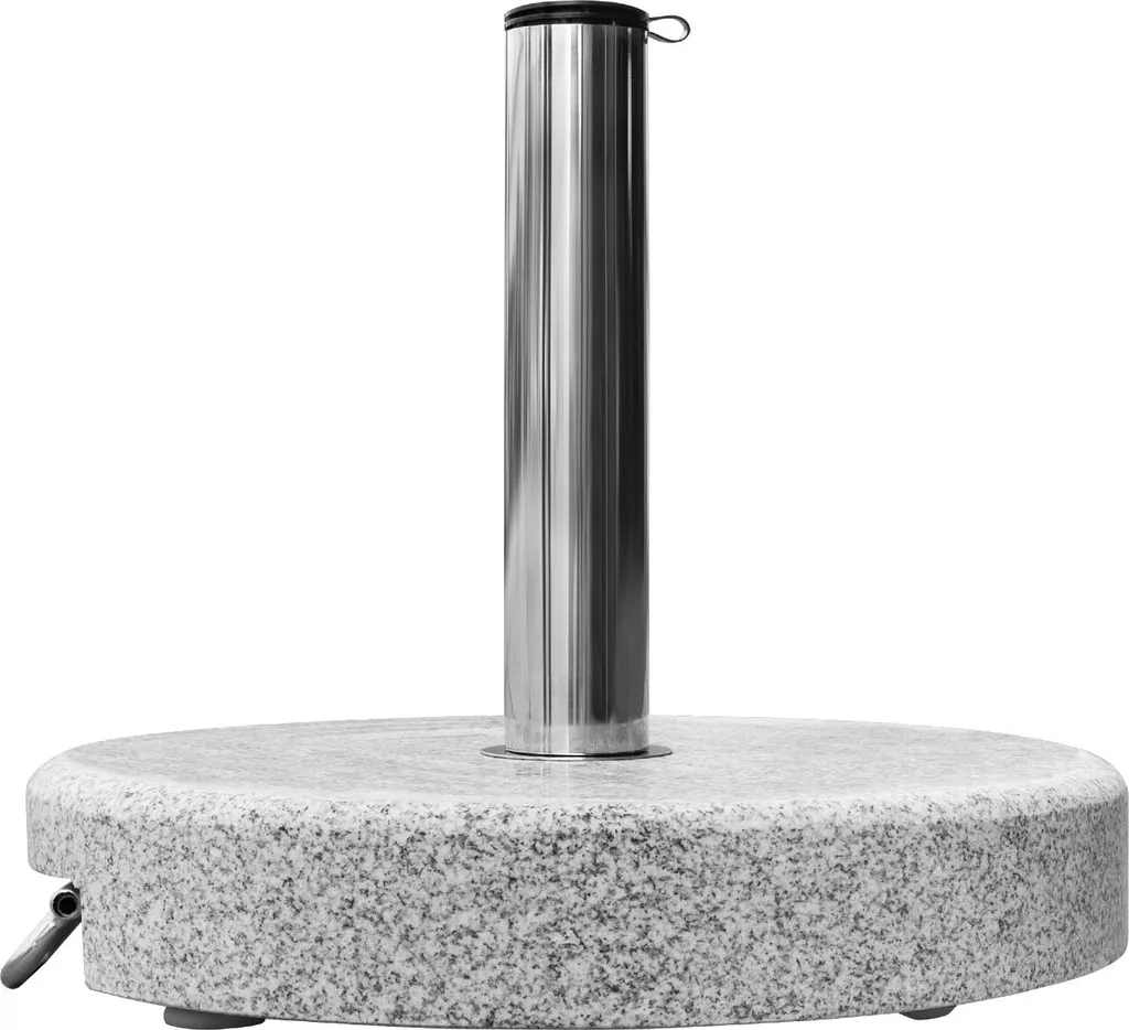 Sonnenschirmständer Rund 30kg Rollbar Hellgrau Poliert 6 Sonnenschirmständer Rund 30kg Rollbar Hellgrau Poliert - Image 6