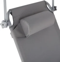 Tectake Gartenliege 4-stufig Mit Kopfpolster - Grau -Stil Beet Verkaufsgeschäft f94f11372641392450c6d81f602a17bf