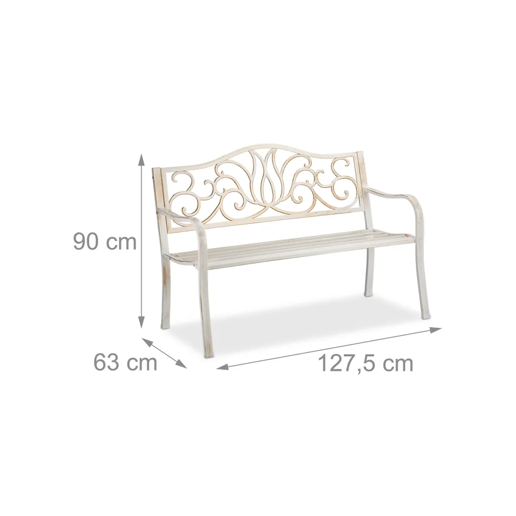 Relaxdays Gartenbank Antik 4 Relaxdays Gartenbank Antik - Image 4