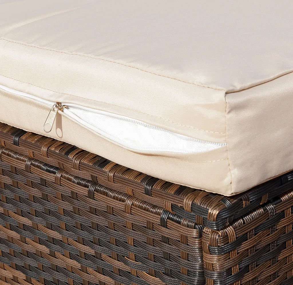 Mucola XXL Lounge Gartenmöbel Set Sitzgruppe Garten Sofa + Auflagen PolyRattan Braun 5 Mucola XXL Lounge Gartenmöbel Set Sitzgruppe Garten Sofa + Auflagen PolyRattan Braun - Image 5