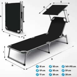 Tillvex® Sonnenliege Mit Dach Schwarz | Gartenliege Klappbar | Liegestuhl Mit 6-fach Verstellbarer Rückenlehne Und Tragegriff 11 Tillvex® Sonnenliege Mit Dach Schwarz | Gartenliege Klappbar | Liegestuhl Mit 6-fach Verstellbarer Rückenlehne Und Tragegriff -Stil Beet Verkaufsgeschäft fa27e201988af97bf83743b29a46acbf