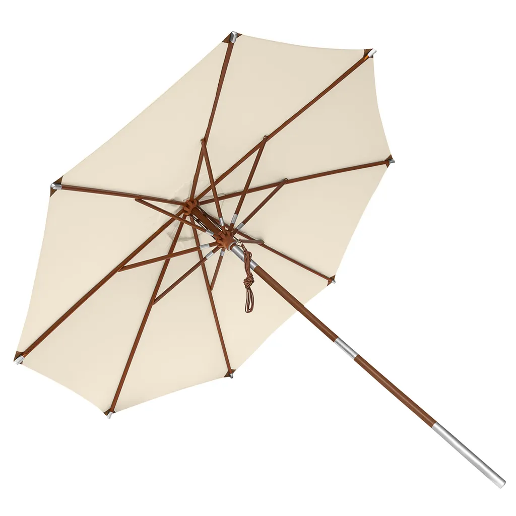 Anndora Sonnenschirm Knickbar 3m Rund Mit Dreh-Kipp-Mechanismus Natural Winddach UV-Schutz - Natural 2 Anndora Sonnenschirm Knickbar 3m Rund Mit Dreh-Kipp-Mechanismus Natural Winddach UV-Schutz - Natural - Image 2