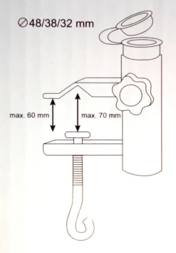Schirmhalter Für Balkon-Geländer Sonnenschirmhalter Balkonklammer Schirmständer -Stil Beet Verkaufsgeschäft fa86992bd29bdcb60eeab8ca8c6f60fd