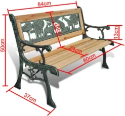 VidaXL Kinder-Gartenbank 84 Cm Holz -Stil Beet Verkaufsgeschäft fa9701440ccb7f69e6f25374154fffe6