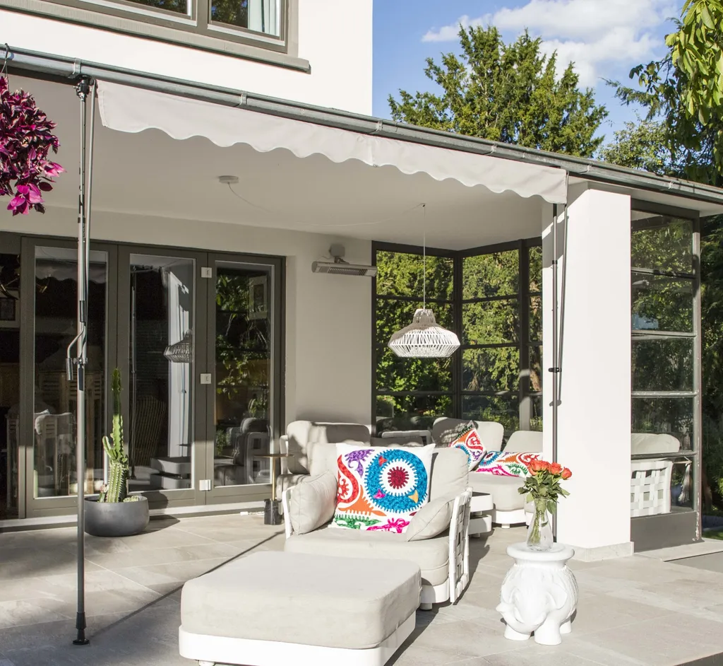 HI 62480 Klemmmarkise Markise B300xT120cm Hellgrau 2 HI 62480 Klemmmarkise Markise B300xT120cm Hellgrau - Image 2