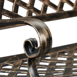 Relaxdays Gartenbank Metall In Schwarz-Bronze -Stil Beet Verkaufsgeschäft fb3235f081652ab44c89f71d2b5eabfa