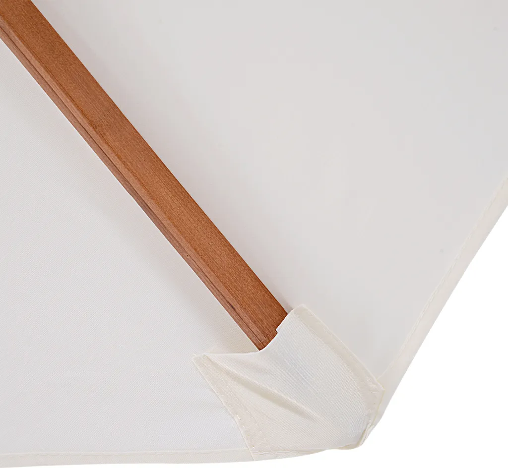 Outsunny Sonnenschirm Holzschirm Gartenschirm Balkonschirm Kurbelschirm, Pappel, Creme, Φ2.7x2.5m (Modell1) 7 Outsunny Sonnenschirm Holzschirm Gartenschirm Balkonschirm Kurbelschirm, Pappel, Creme, Φ2.7x2.5m (Modell1) - Image 7
