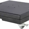 Schirmständer Ferona, 150kg, 70x70x21 Cm, Gestell Aus Granit, Poliert In Schwarz, Inkl 4 Drehbaren Rollen Mit Fststellern, Bestehend Aus 2x 75kg Element, Mit Griffen