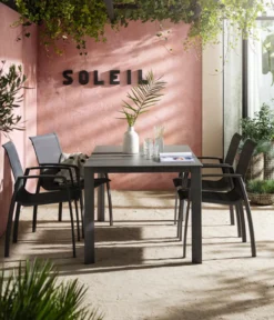 Dehner Gartentisch Nancy, Mit Antihaft-Beschichtung, 160 X 75 X 90 Cm, Aluminium/Glas, Grau -Stil Beet Verkaufsgeschäft fbf257bf56bab55d67587203760beaba