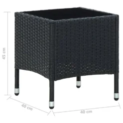 VidaXL Gartentisch Schwarz 40x40x45 Cm Poly Rattan -Stil Beet Verkaufsgeschäft fcf0c385a0346a4d9a58d670148cc466