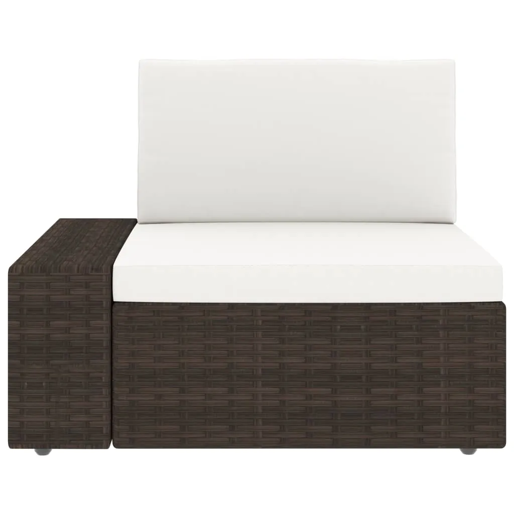 VidaXL Modulares 2-Sitzer-Sofa Poly Rattan Braun 9 VidaXL Modulares 2-Sitzer-Sofa Poly Rattan Braun - Image 9