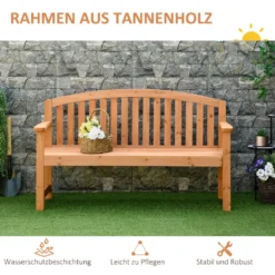 Outsunny Gartenbank 2-Sitzer Sitzbank Aus Holz Parkbank Bis 320 Kg Bank Terrassenbank Mit Rückenlehnen Gartenmöbel Tannenholz Orange 140 X 50 X 85 Cm 11 Outsunny Gartenbank 2-Sitzer Sitzbank Aus Holz Parkbank Bis 320 Kg Bank Terrassenbank Mit Rückenlehnen Gartenmöbel Tannenholz Orange 140 X 50 X 85 Cm -Stil Beet Verkaufsgeschäft fe687fedcd8ed355da5d458c85868fcc
