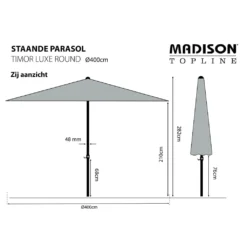 Madison Sonnenschirm Timor Luxe 400 Cm Grau PAC8P014 15 Madison Sonnenschirm Timor Luxe 400 Cm Grau PAC8P014 -Stil Beet Verkaufsgeschäft febde8f8649d69233123c3d419ddc977