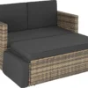 Tectake Rattan Lounge Korfu - Natur
