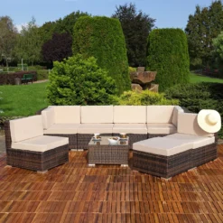 Mucola XXL Lounge Gartenmöbel Set Sitzgruppe Garten Sofa + Auflagen PolyRattan Braun 9 Mucola XXL Lounge Gartenmöbel Set Sitzgruppe Garten Sofa + Auflagen PolyRattan Braun -Stil Beet Verkaufsgeschäft ff1d505dc3dd5261cd83658e965b7c45