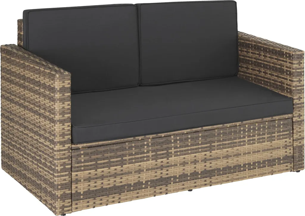 Tectake Rattan Lounge Korfu - Natur 6 Tectake Rattan Lounge Korfu - Natur - Image 6