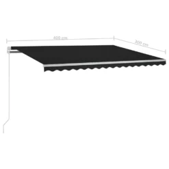 VidaXL Gelenkarmmarkise Einziehbar Mit LED 400x300 Cm Anthrazit -Stil Beet Verkaufsgeschäft ffaaa8bb8eb23811fe95fdc0d82a4e77