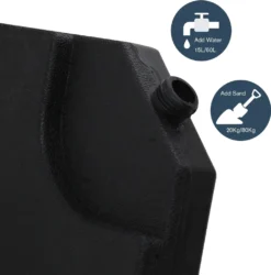 Mucola Schirmständer 60 L / 80 Kg 4er Set Ampelschirmständer Outdoor Schirmgewicht Bodenkreuz Sonnenschirmständer Schirmhalter Schirmfuß Wasser Sand Gefüllt Garten -Stil Beet Verkaufsgeschäft ffecfa3d696c8e28e9ec4c47ae3bc01b